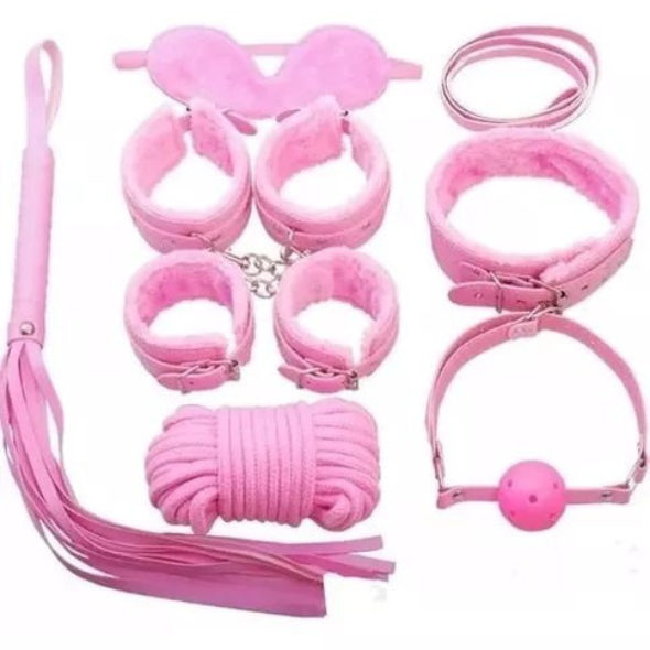 KIT SADO - PELUCHE 7 PIEZAS ROSADO.