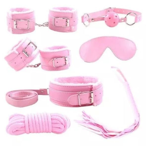 KIT SADO  PELUCHE 7 PIEZAS ROSADO