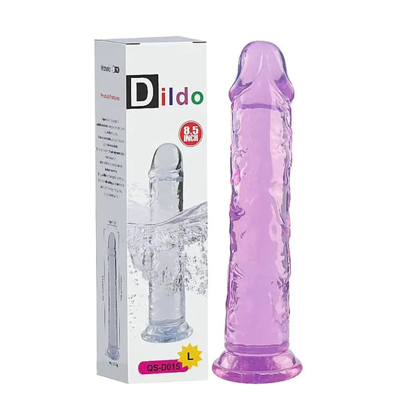 DILDO CONSOLADOR JELLY FCT-718 LILA.