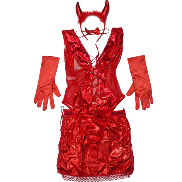 DISFRAZ DIABLA Set de 6 Piezas