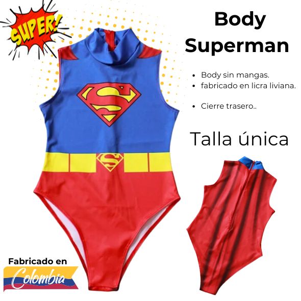 BODY TEMÁTICO SUPERMAN MANGA CORTA.